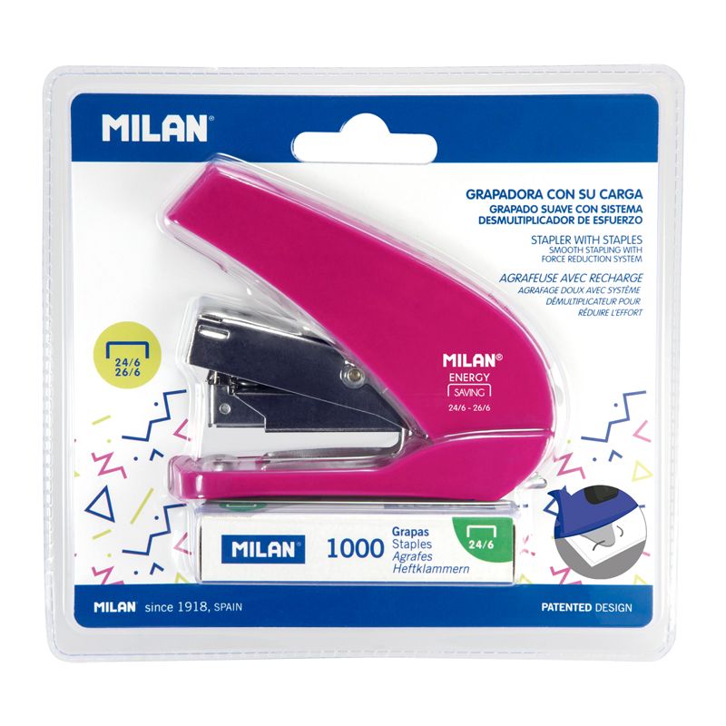 MILAN ACID SERIES STAPLER PINK (191071P)